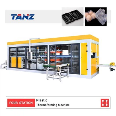 Fjögurra stöðva plast tómarúm mynda vél Plast PET PP PS þynnupakkning vél
